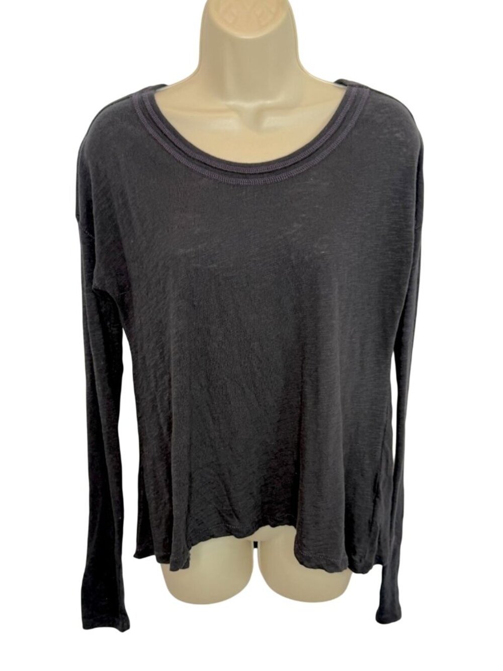 We the Free Free People Gray T-shirt with pleated back - size XS